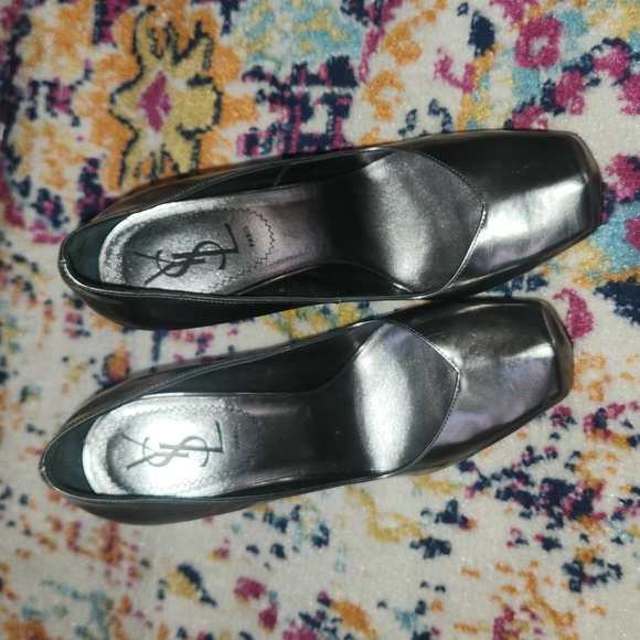 YSL Vitellino Laminato /Mirror Antracite/Crystal heels size 37 - Picture 3 of 9